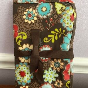 Thirty-One Floral Fanfare Organizer – EUC Travel Cosmetic Case, Makeup Pouch, To